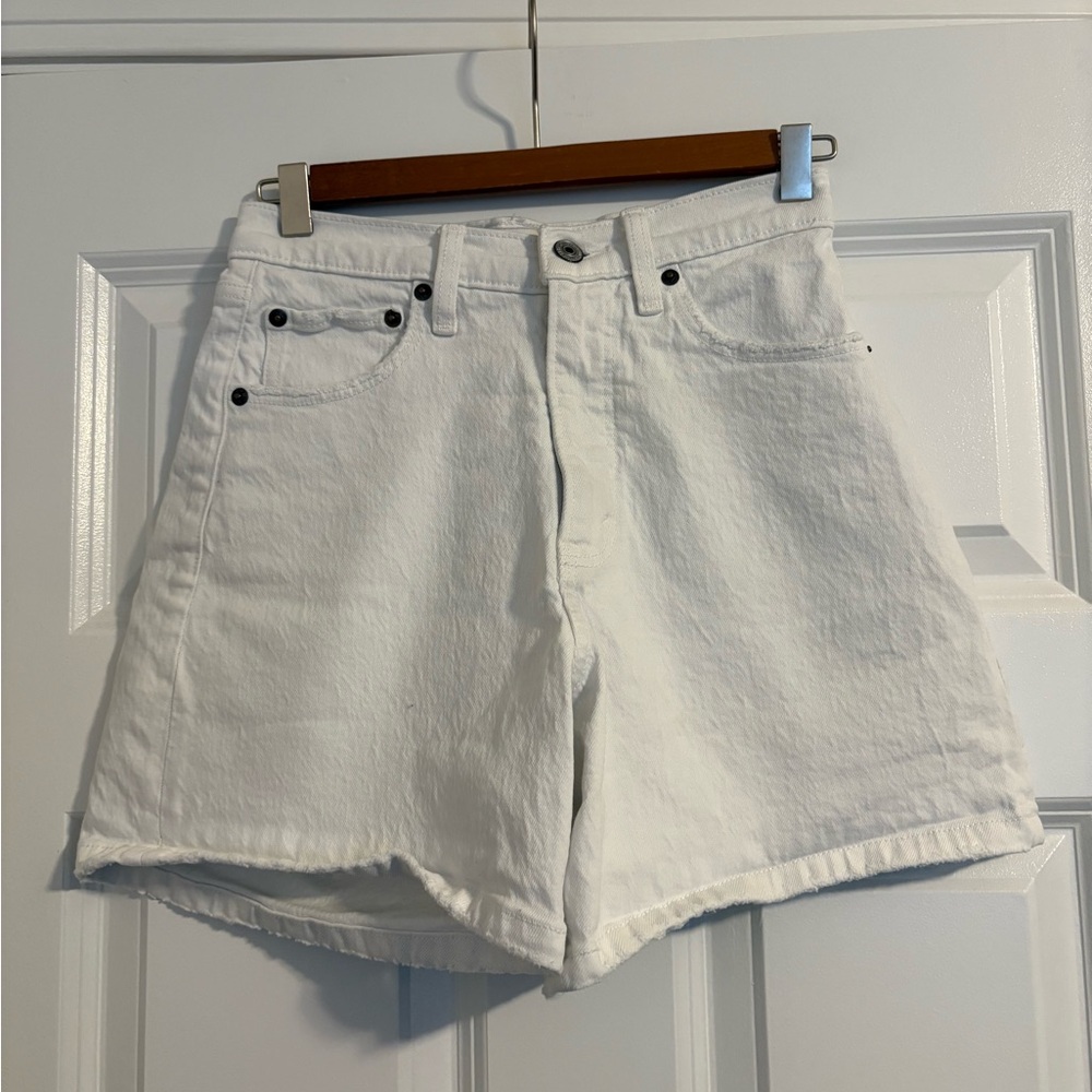 Abercrombie & Fitch White Jean Shorts